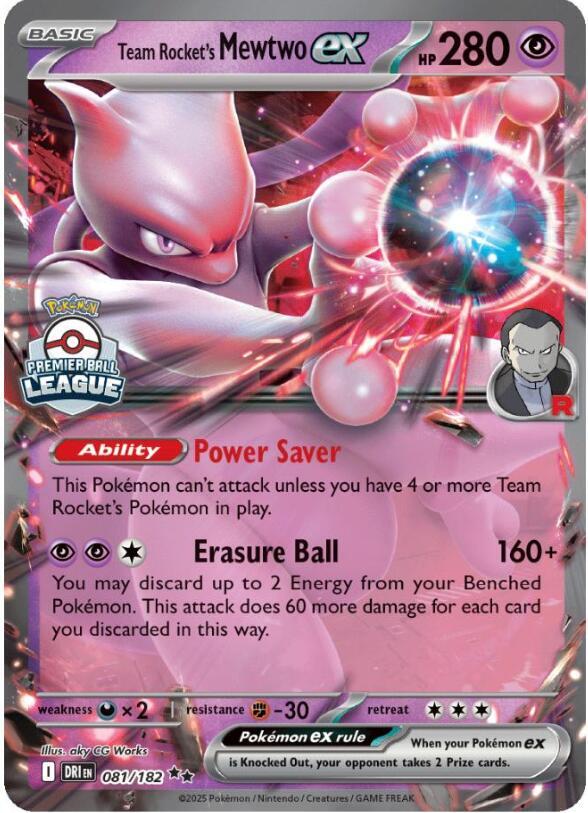 Team Rocket's Mewtwo ex - League & Championship Cards - Pokemon