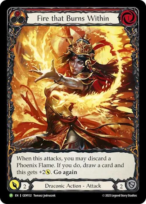 【希少】RUBYSTAS / Flame Feast by AKROGLAM Fire that Burns Within - GEM Pack 4 - Flesh and Blood TCG
