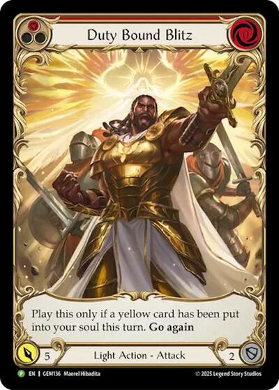 Duty Bound Blitz GEM Pack 4 card price