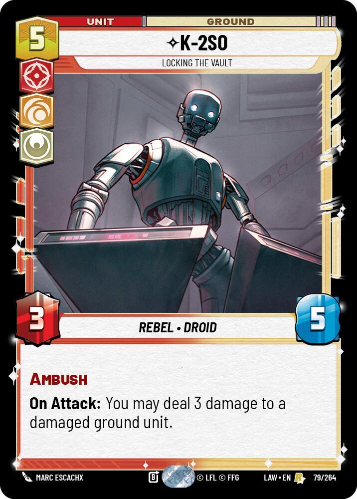 K-2S0 - Locking the Vault - A Lawless Time - Star Wars: Unlimited