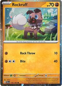 Rockruff - 116/193 (Cosmos Holo) #116/193 from SV: Scarlet & Violet Promo Cards Pokemon card image