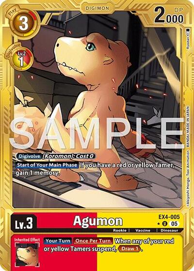 Agumon - EX4-005 (Gold Border) Advanced Booster Digimon Generation card price