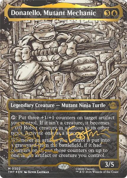 Donatello, Mutant Mechanic (Borderless) (Gold-Stamped Signature)