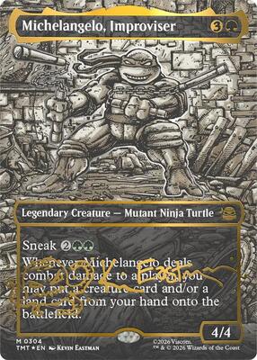 Michelangelo, Improviser (Borderless) (Gold-Stamped Signature)