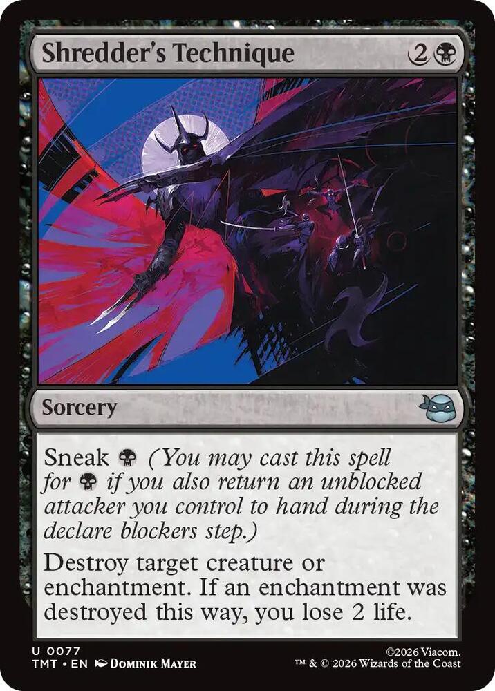 Shredder's Technique 77 card