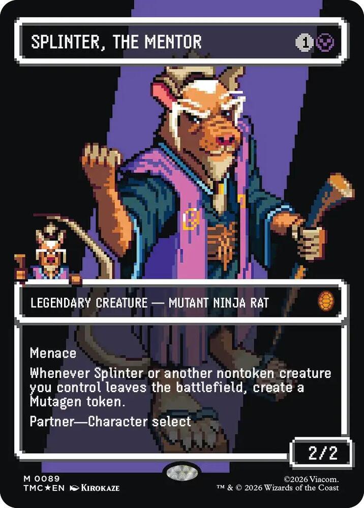 Splinter, the Mentor (0089) (Borderless) (Surge Foil) - Commander