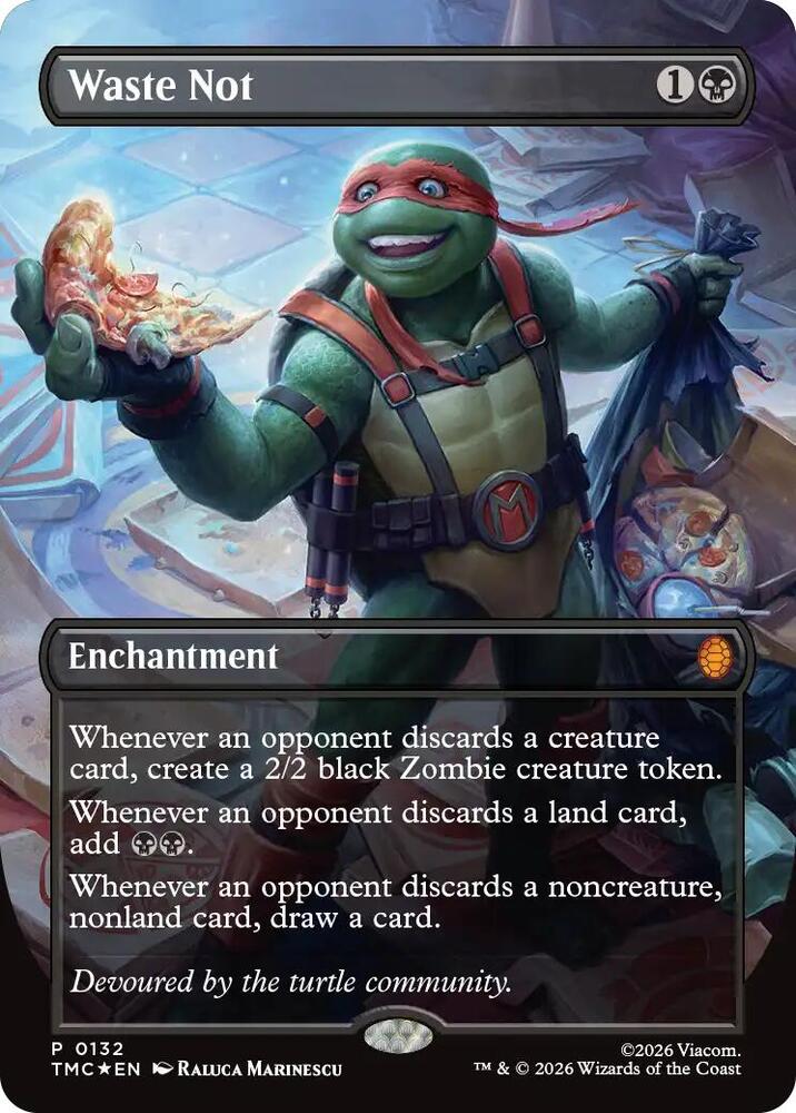 Waste Not (Borderless) - Commander: Teenage Mutant Ninja Turtles - Magic:  The Gathering - TCGplayer.com