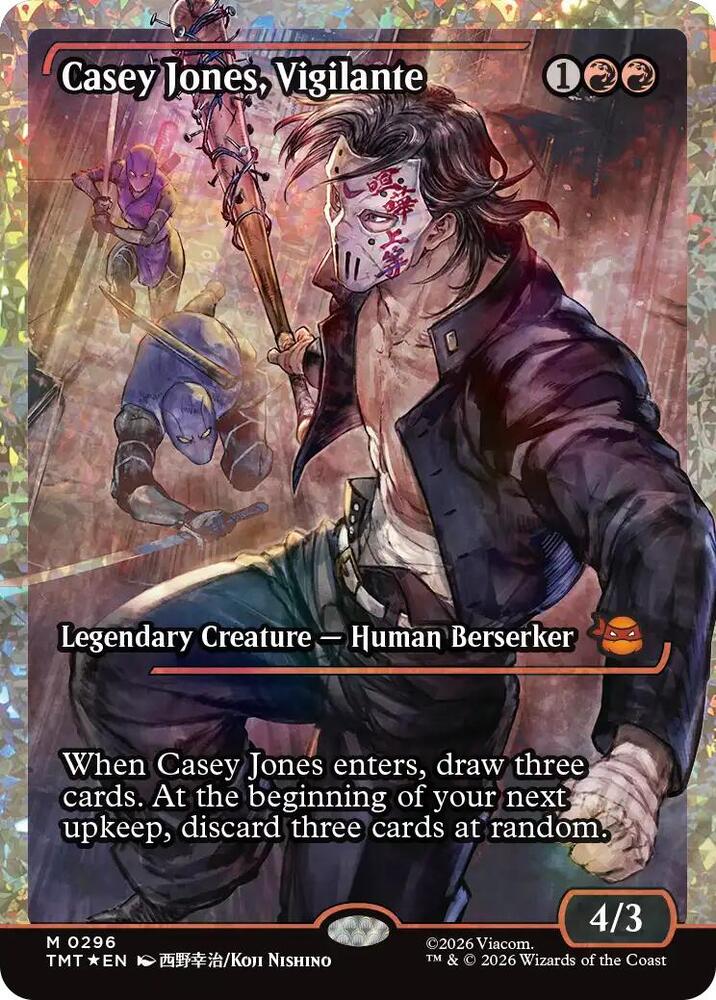 Casey Jones, Vigilante (0296) (Showcase) (Fracture Foil) - Teenage
