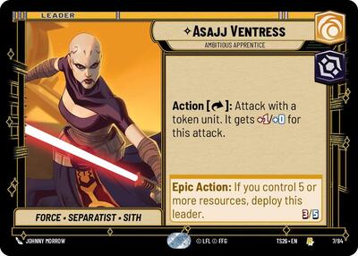 Asajj Ventress - Ambitious Apprentice Twin Suns Rare Star Wars Unlimited card — value and price