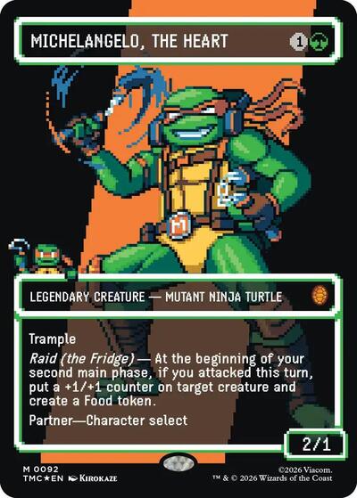 Michelangelo, the Heart (0092) (Borderless) (Surge Foil)