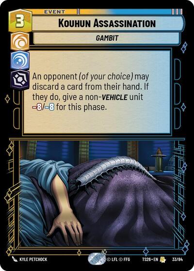Kouhun Assassination Twin Suns Rare Star Wars Unlimited card — value and price