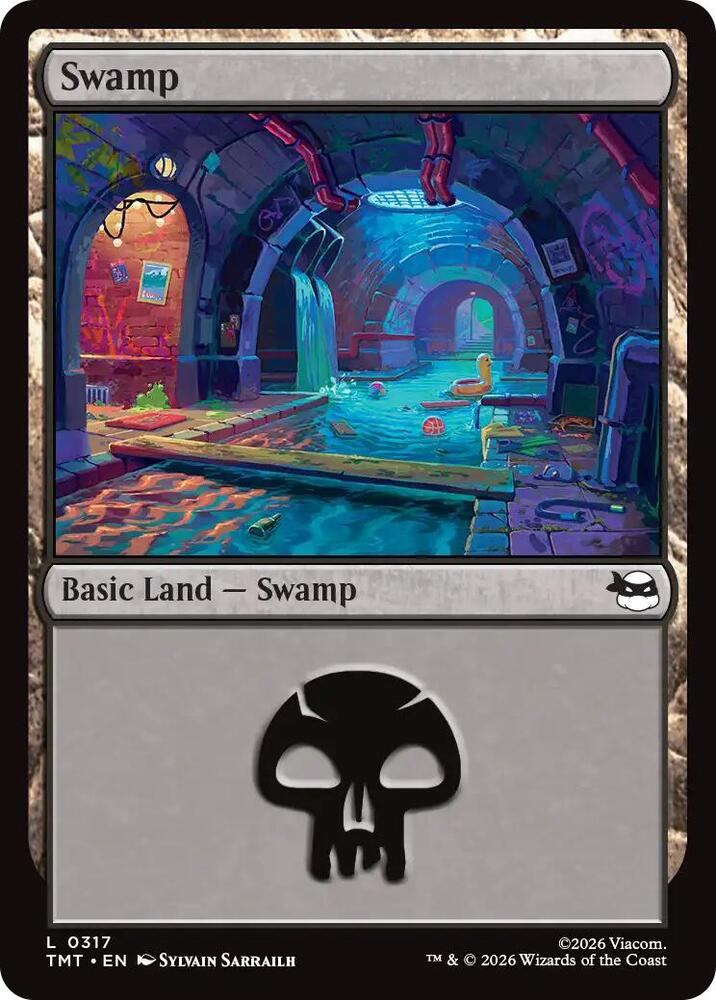 Swamp (0317) - Teenage Mutant Ninja Turtles - Magic: The Gathering