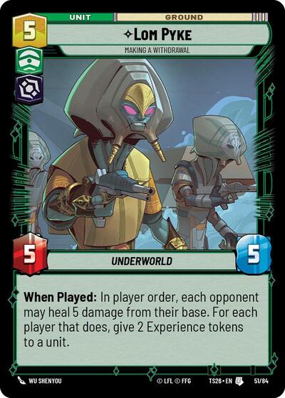 Lom Pyke Making a Withdrawal
