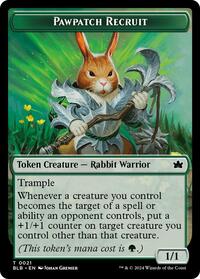 Pawpatch Recruit // Map Double-Sided Token - Bloomburrow - Magic: The Gathering card