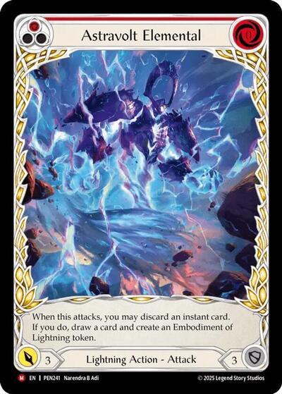 Astravolt Elemental (Red) (Extended Art) card