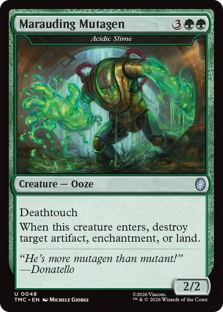 Marauding Mutagen - Acidic Slime - Commander: Teenage Mutant Ninja