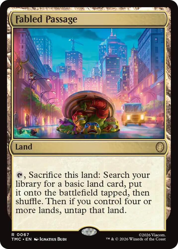 MTG ReFa PER－L1414 Fabled Passage - Commander: Teenage Mutant Ninja Turtles - Magic