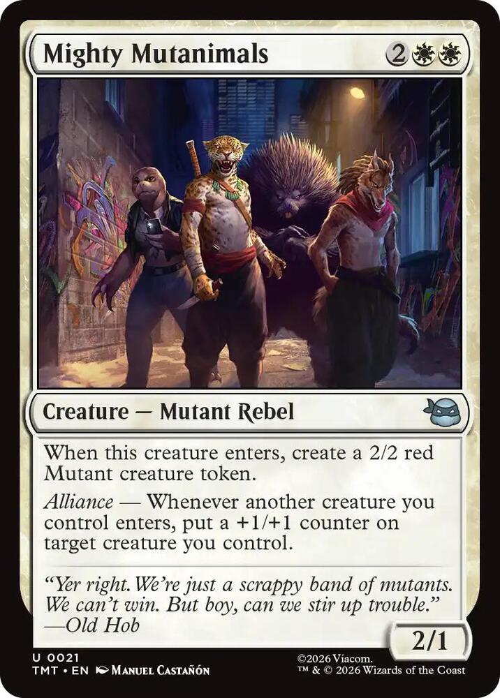 Mighty Mutanimals 21 card
