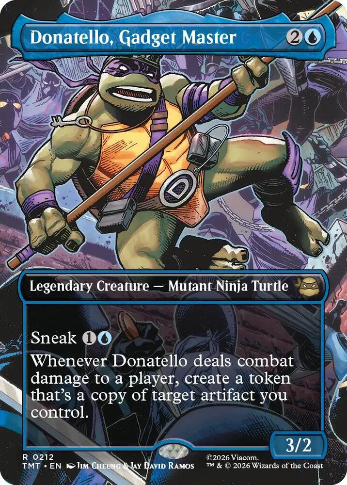MTG タートルズ ガジェットマスター ドナテロ フラクチャーFoil 英語版 Donatello, Gadget Master (Borderless) - Teenage Mutant Ninja