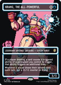 Krang, the All-Powerful (Borderless) (Surge Foil) - Commander: Teenage Mutant Ninja Turtles - Magic: The Gathering card