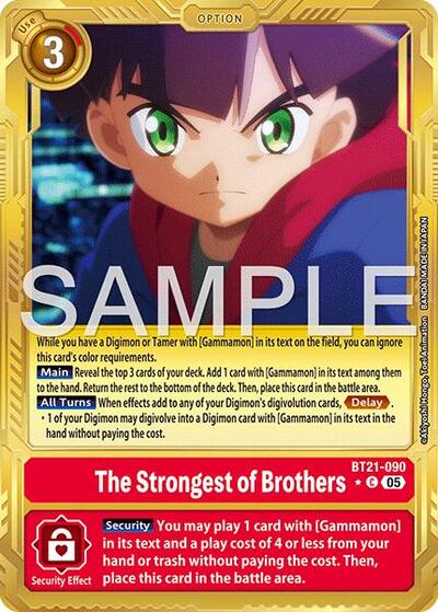 The Strongest of Brothers (Gold Border) Advanced Booster Digimon Generation card price
