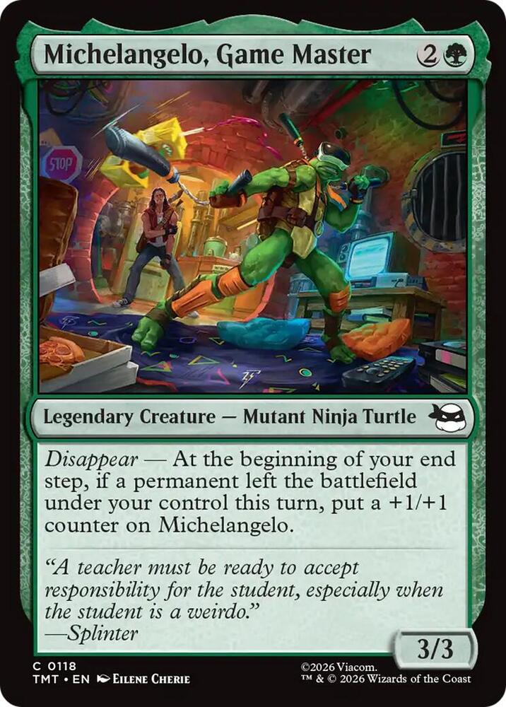 【EN】ムードメーカー、ミケランジェロ［TMC］ ピクセル Michelangelo, Game Master - Teenage Mutant Ninja Turtles - Magic