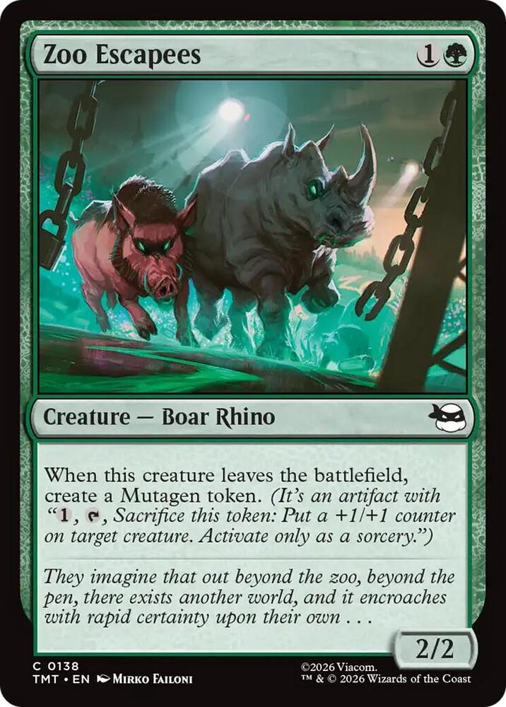 MTG 十二生肖 龍① Zoo Escapees - Teenage Mutant Ninja Turtles - Magic: The Gathering