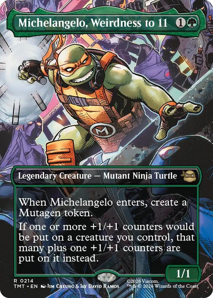 Michelangelo, Weirdness to 11 (Borderless) - Teenage Mutant Ninja