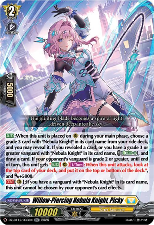 Willow-Piercing Nebula Knight, Picky - DZ-BT12: Chasm of Lost