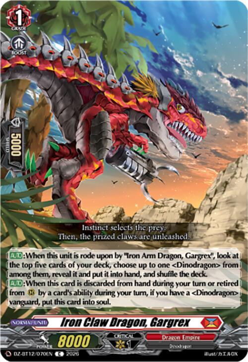 FIRE BLOOD TENTACLE 1.2－530 Iron Claw Dragon, Gargrex - DZ-BT12: Chasm of Lost Souls