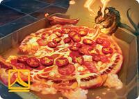 Spicy Oatmeal Pizza Art Card (Gold-Stamped Signature)