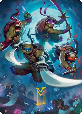 Heroes in a Half Shell Art Card (Gold-Stamped Signature)