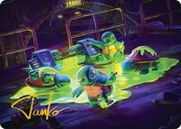 The Ooze Art Card (Gold-Stamped Signature) - Art Series: Teenage