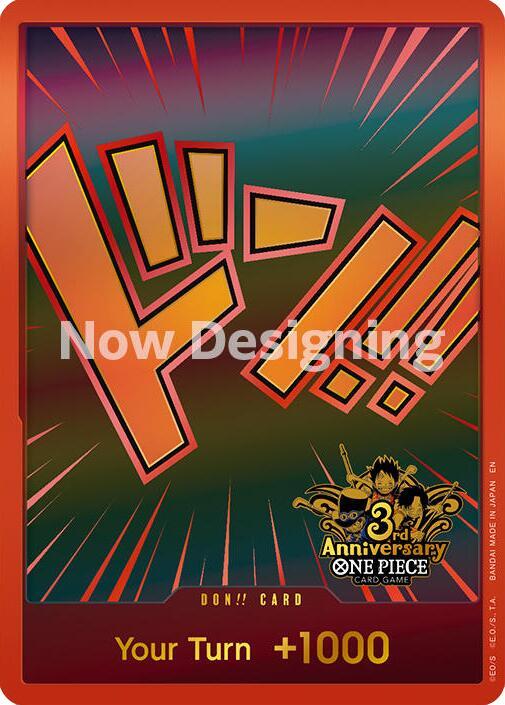 DON!! Card (Japanese Version 3rd Anniversary Set) - One Piece