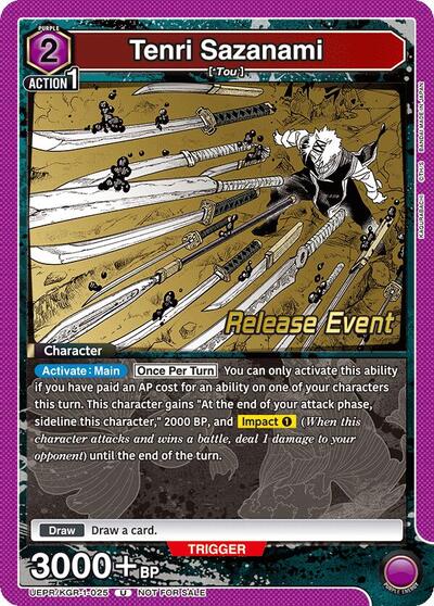 Tenri Sazanami UE16BT: KAGURABACHI Release Event Cards Uncommon Union Arena card — value and price