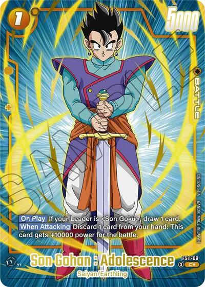 Son Gohan : Adolescence - FS11-08 (Gold) card