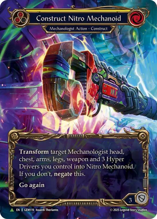 その他 FAB CF Construct Nitro Mechanoid Construct Nitro Mechanoid - GEM Pack 4 - Flesh and Blood TCG