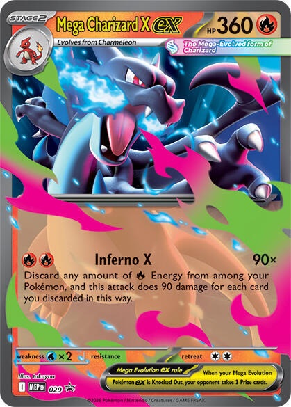 Mega Charizard X ex - 029 - ME: Mega Evolution Promo - Pokemon