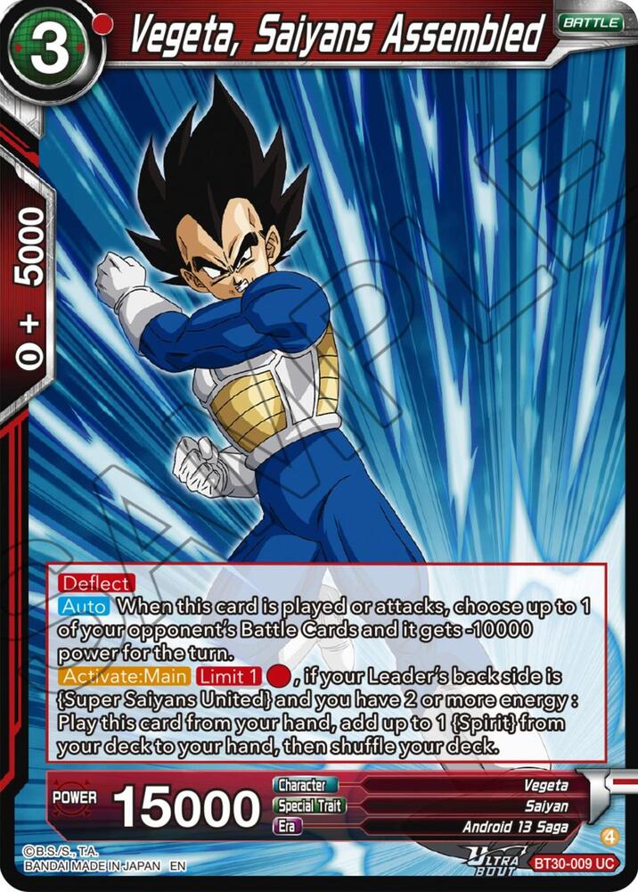 Vegeta, Saiyans Assembled - Three Glorious Fighters - Dragon Ball