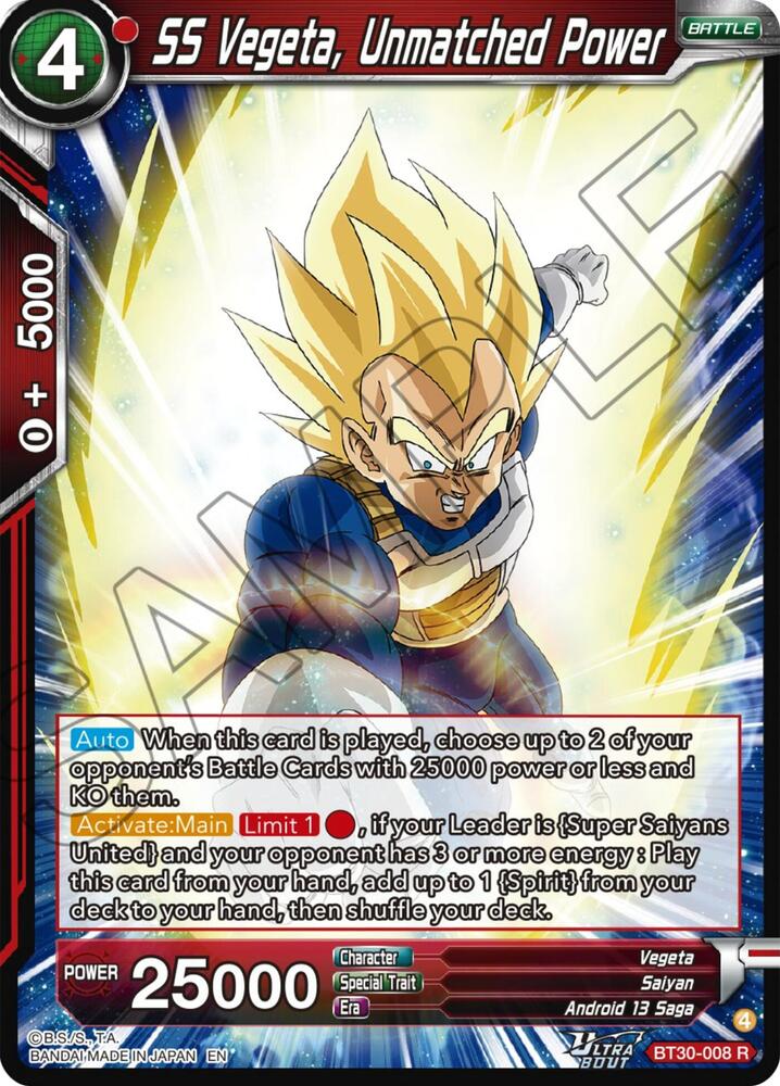 SS Vegeta, Unmatched Power - Three Glorious Fighters - Dragon Ball
