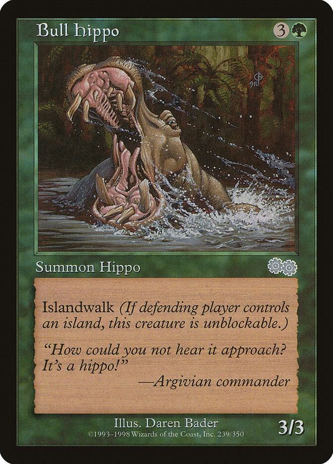 その他 L GEAR SOLID Trading Card #004 HIPPO MTG CHINESE VISIONS PYGMY HIPPO NM MAGIC THE GATHERING CREATURE