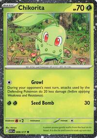 Chikorita (Cosmos Holo) #008/217 from Miscellaneous Cards & Products Pokemon card image
