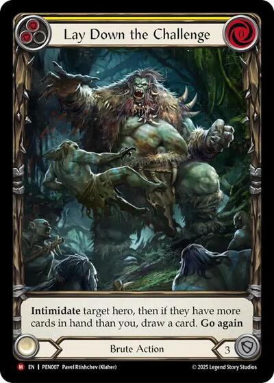 Lay Down The Challenge (Yellow) (Extended Art) Compendium of Rathe card price