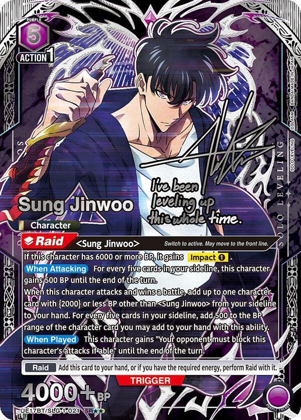 Sung Jinwoo (021) (SR**) - UE17BT: SOLO LEVELING - Union Arena