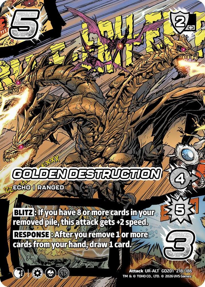 Golden Destruction (Alternate Art) - Godzilla: Reign of Kaiju