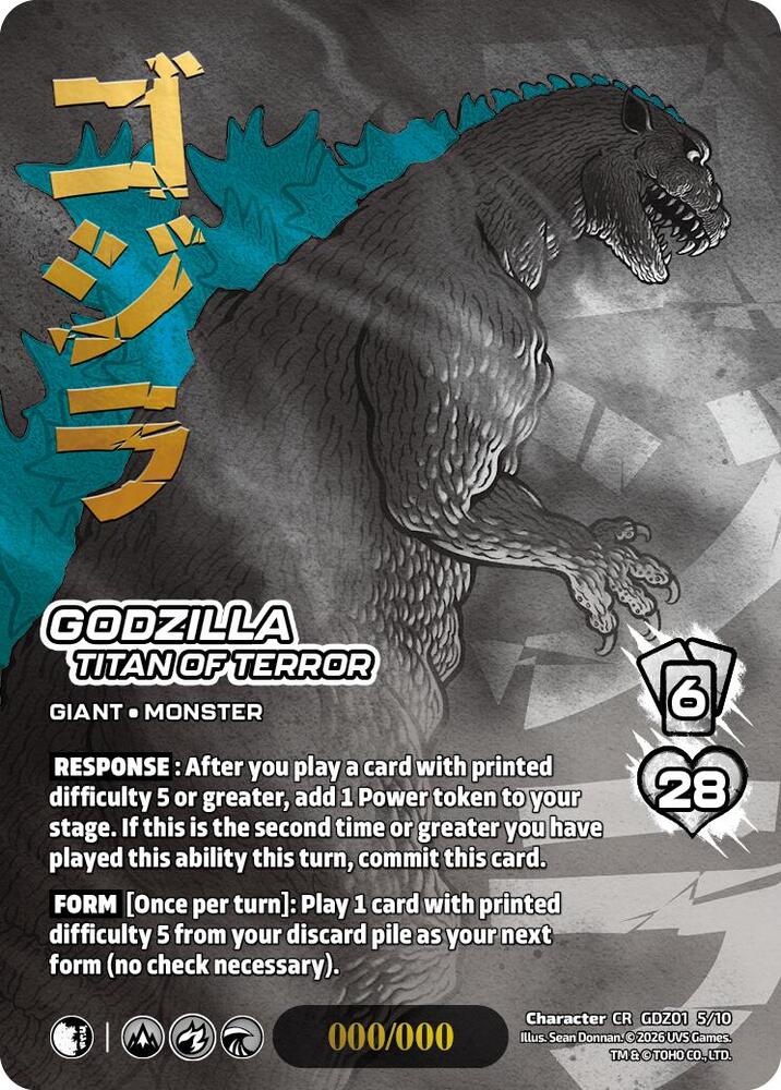 Godzilla, Titan of Terror (Chrome Rare) - Godzilla: Reign of Kaiju