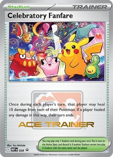 Celebratory Fanfare (Ace Trainer) 028 from ME: Mega Evolution Promo