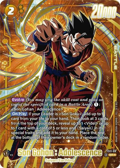 Son Gohan : Adolescence - FS11-09 (Gold) card