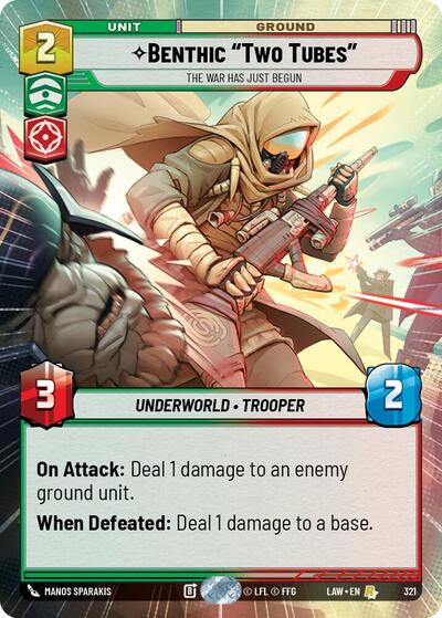 Benthic "Two Tubes" - The War Has Just Begun (Hyperspace) card