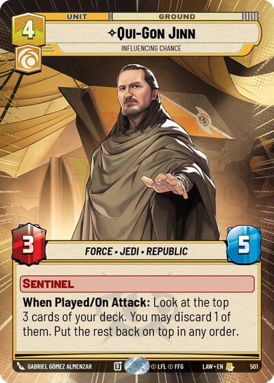 Qui-Gon Jinn - Influencing Chance (Hyperspace) card
